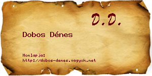Dobos Dénes névjegykártya